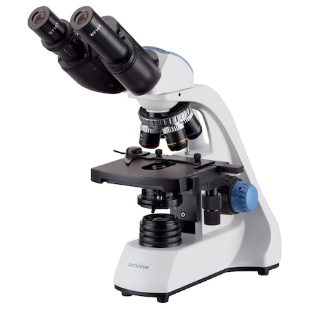 Amscope 40X-2500X LED Binocular Compound Microscope With 5MP Eyepiece Camera B250C-E5